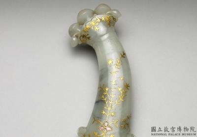 图片[3]-Inlaid jade dagger hilt, Mughal Empire-China Archive